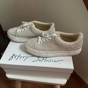 Betsey Johnson White Sneakers Classic Canvas